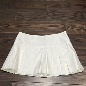 Zara White Pleated Mini Skort